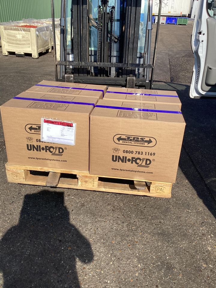 A pallet being loaded onto a van by a forklift truck, showcasing efficient logistics services by Kidderminster Logistics Ltd